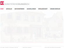 Tablet Screenshot of kunstverein-erlangen.de